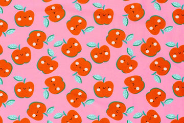 Jersey mit Äpfeln, rosa, 0,5 m